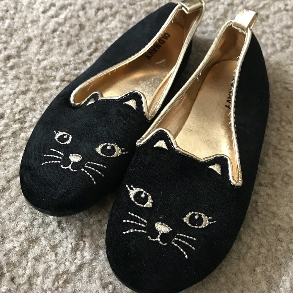 Girls Old Navy Black Kitty Flats